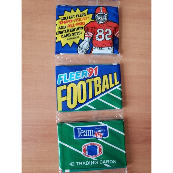 Fleer Toys 991 Fleer Football Rack Pack 2 Jerry Rice All Pro 396